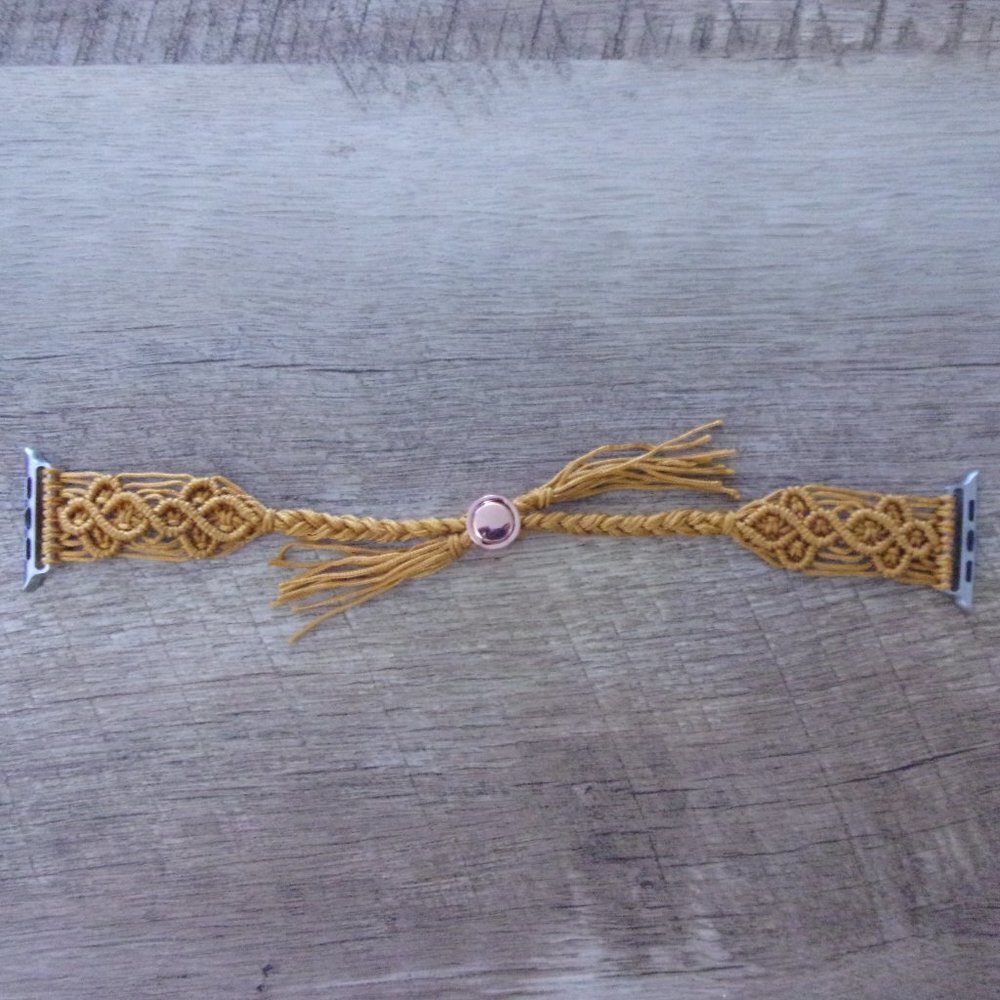 42/44mm Nylon Hand-Woven Watch Band Coffee